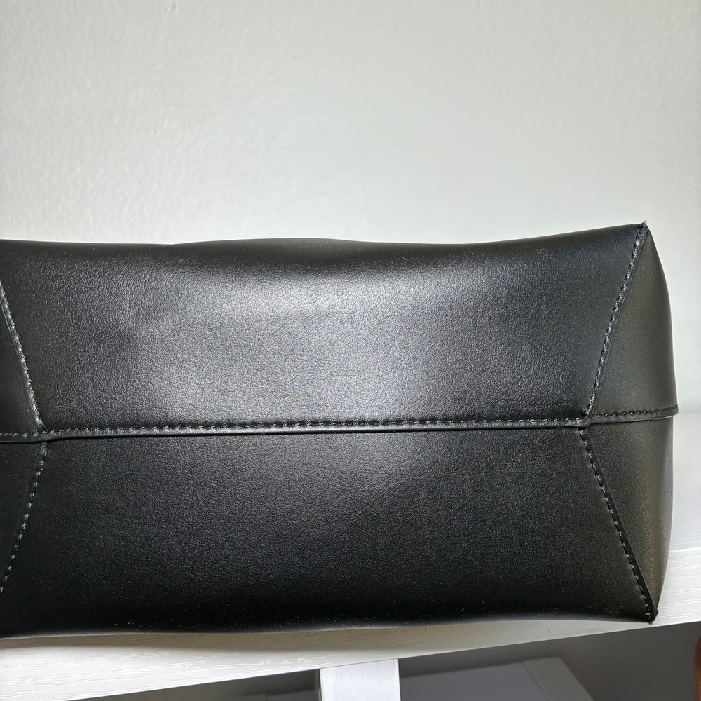 Mansur Gavriel Bucket Bag Large Black Italian Leather Pouch Adjustable Crossbody - Picture 3 of 9